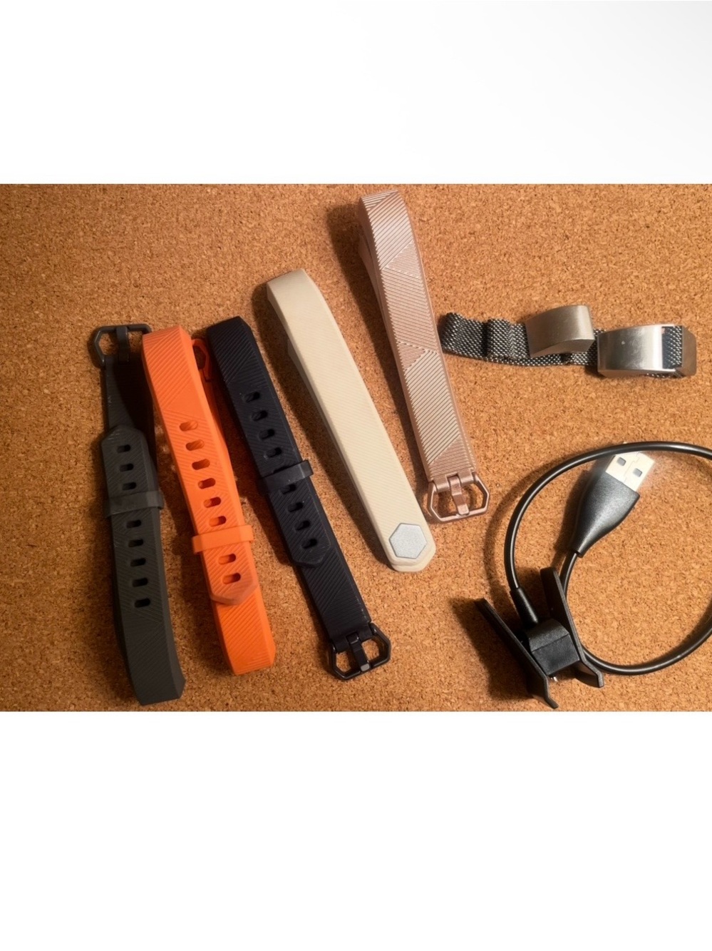 Fitbit Alta / Alta HR Replacement Bands and Charging Cable Lot & Charging Cable
